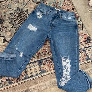 High waisted mom jeans